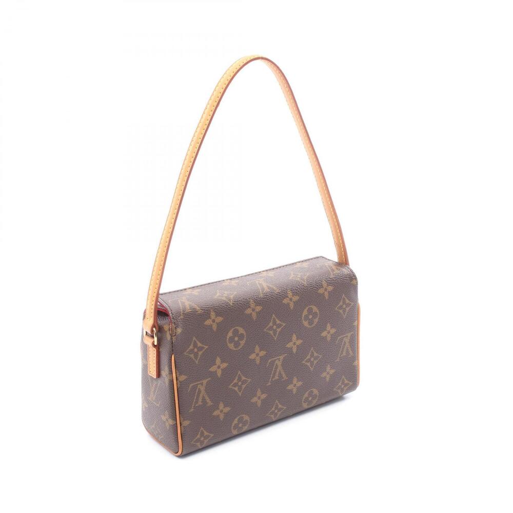 Louis Vuitton Recital Monogram Handbag Leather Canvas Brown